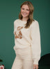 Teddy Jacquard Crew Neck Knit Pullover Sweater