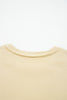 Pale Khaki Floral Applique Baggy Pullover Sweatshirt