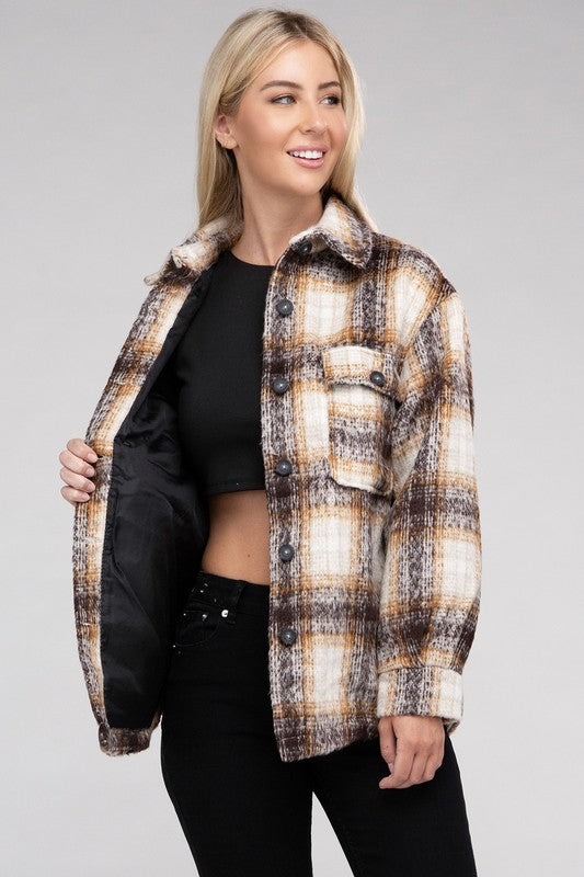 Cozy Plaid Flannel Shacket - Grace Ann Faith Boutique - Official Online Boutique 