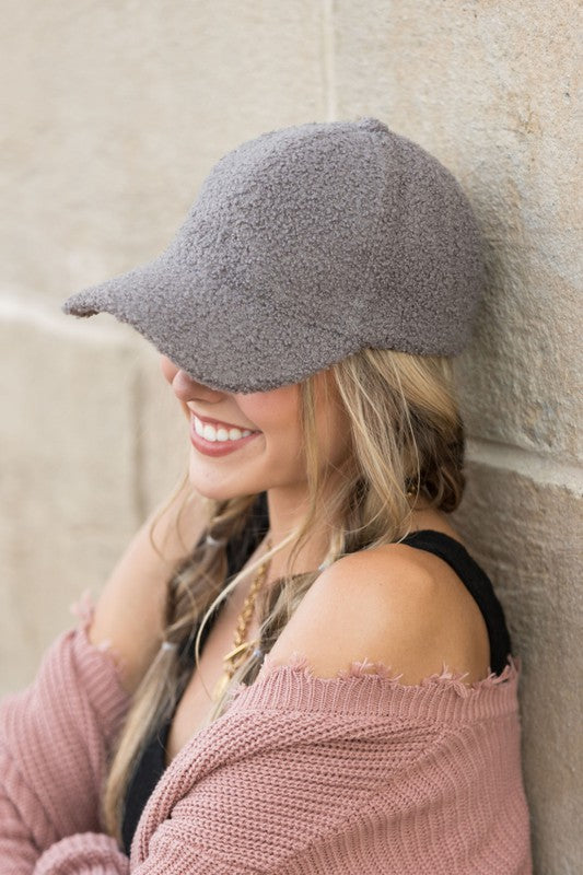 Boucle Sherpa Teddy Bear Knit Ball Cap - Grace Ann Faith Boutique - Official Online Boutique 