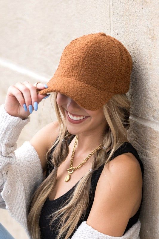 Boucle Sherpa Teddy Bear Knit Ball Cap - Grace Ann Faith Boutique - Official Online Boutique 