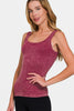 Zenana Ribbed Scoop Neck Tank