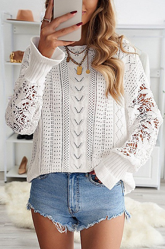 Lacey long sleeve top