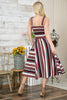 Smocked Stripe Dress with Pocket-New Color Added