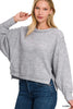 Brushed Melange Hacci Oversized Sweater - Grace Ann Faith Boutique - Official Online Boutique 
