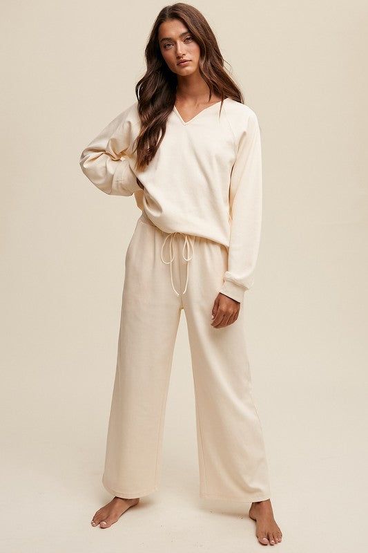 V-neck Sweatshirt and Pants Set - Grace Ann Faith Boutique - Official Online Boutique 