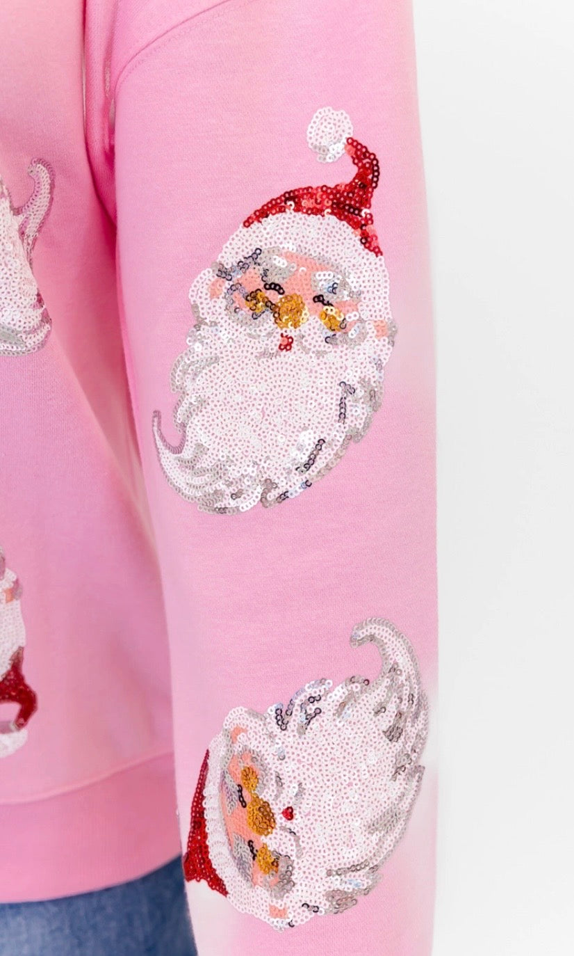 Santa Sequin Patch Sweatshirt