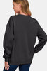 Zenana WEEKEND Round Neck Dropped Shoulder Sweatshirt