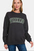 Zenana WEEKEND Round Neck Dropped Shoulder Sweatshirt