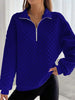 Textured half zip sweatshirt