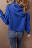 Women Drop Shoulder Drawstring Cropped Hoodie