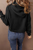 Women Drop Shoulder Drawstring Cropped Hoodie