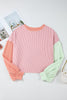 Women Colorblock Patchwork Drop Sweatshirts