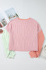 Women Colorblock Patchwork Drop Sweatshirts