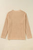 Women Knit Drop Shoulder Side Slits Loose Sweater