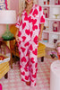 Pink Classic Heart Valentines Pajamas Set