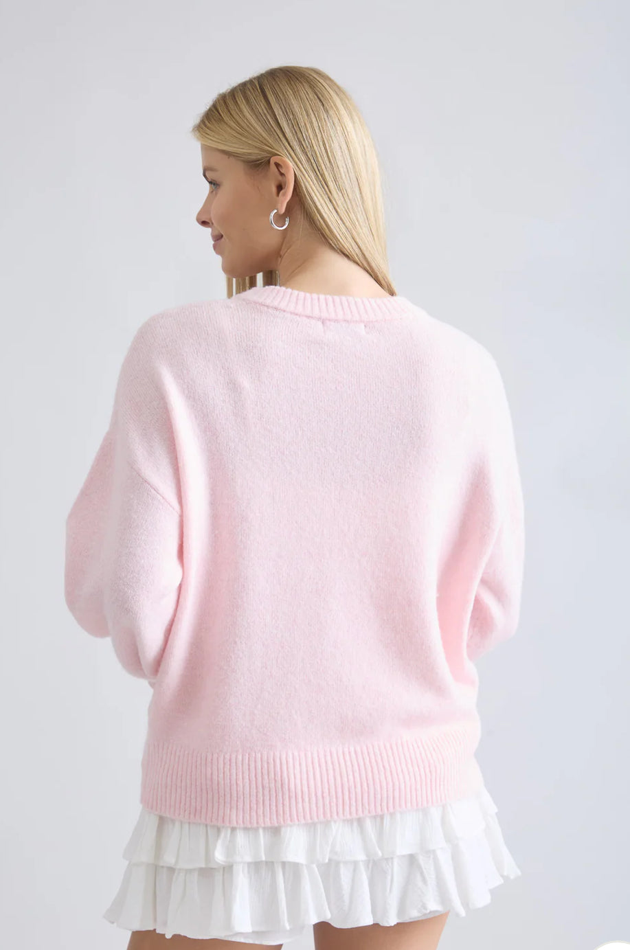 Pink Swan Knit Sweater