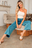 Medium Grey Mineral Wash Lace-up High Waist Raw Hem Patched Pocket Pants