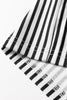 Black Stripe Elastic High Waist Pocketed Loose Pants