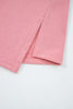 Peach Blossom Floral Applique Baggy Pullover Sweatshirt