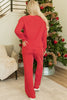 Black JOLLY Corded Long Sleeve Top and Pockets Pants Set