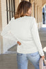 Chicory Coffee Solid Exposed Seam Crew Neck Long Sleeve Top