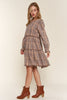 And The Why Full Size Washed Frayed Tiered Plaid Dress