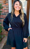 Black Button Down Mini Dress