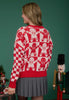 Red Checkered Gingerbread Knit Sweater