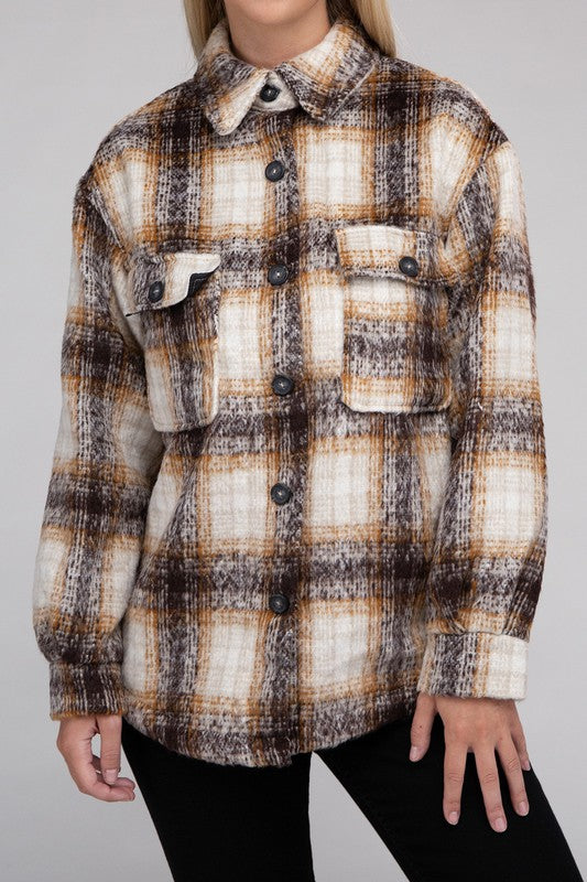 Cozy Plaid Flannel Shacket - Grace Ann Faith Boutique - Official Online Boutique 