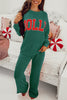 Black JOLLY Corded Long Sleeve Top and Pockets Pants Set
