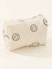 Smiley Face Corduroy Cosmetic Pouch Bag