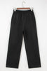 Black Fleece Lined Leopard Drawstring Elastic Waist Solid Pants
