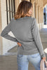 Chicory Coffee Solid Exposed Seam Crew Neck Long Sleeve Top
