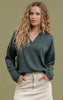 Forest Green Solid Knit Top