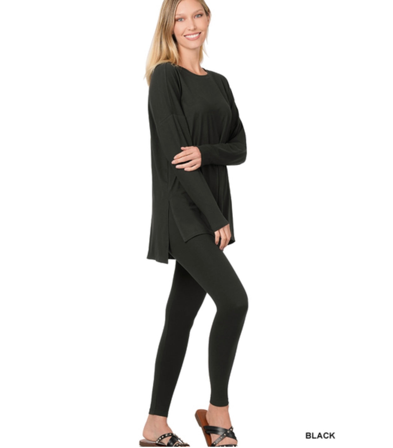 Zenana Black Loungewear Set