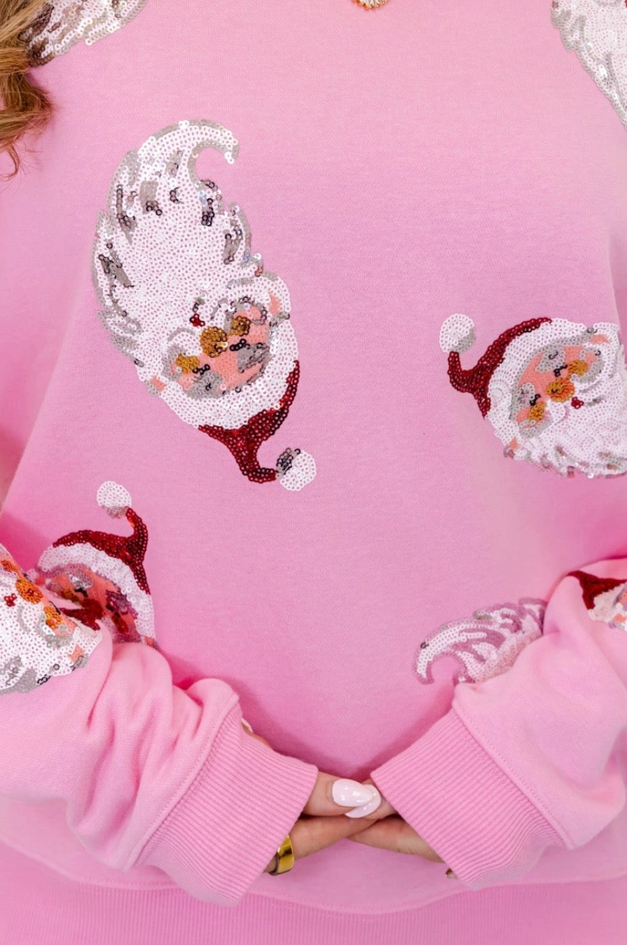 Santa Sequin Patch Sweatshirt