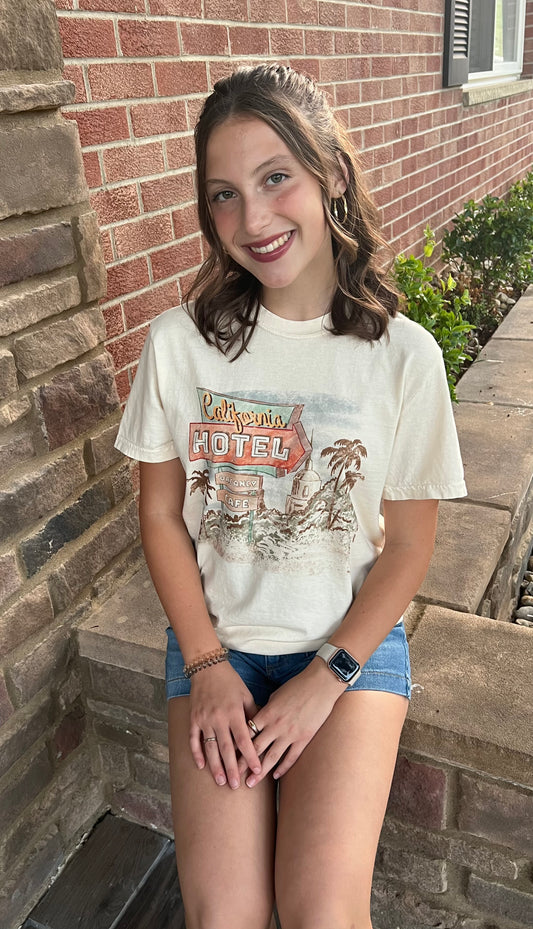 CC Hotel California Graphic Tee - Grace Ann Faith Boutique - Official Online Boutique 