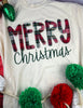 Cream Plaid Merry Christmas Short Sleeve