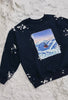 LE LIS Collection Long Sleeve Crew Neck Snow Ski Mountain Graphic Sweatshirt