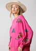 Peach Love Multi Color Sequins Oversized Tiger Sweatshirt