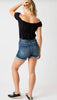 High Waist Tummy Control Vintage Wash Cuffed Shorts - Grace Ann Faith Boutique - Official Online Boutique 