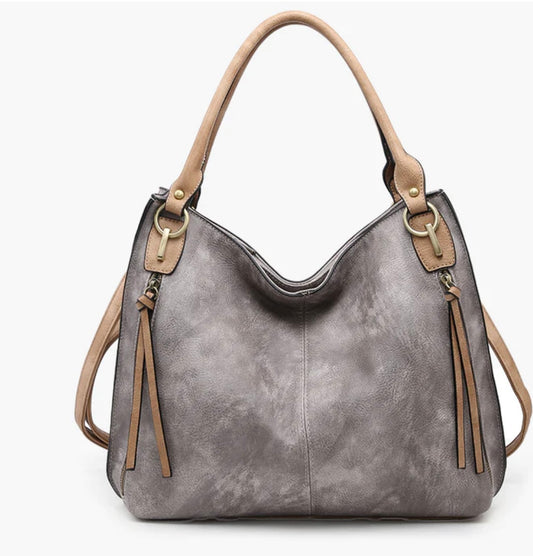 JEN&CO. Connar Distressed Tote w/2 Side Pockets - Grace Ann Faith Boutique - Official Online Boutique 