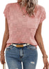 Dusty Pink Texture Knit Short Sleeve Sweater - Grace Ann Faith Boutique - Official Online Boutique 