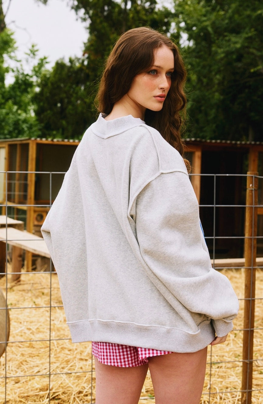 'Kentucky & Ky' Print Reversible Sweatshirt