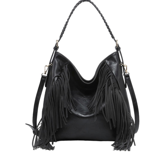 JEN&CO. Sav Distressed Hobo w/Fringe Detail - Grace Ann Faith Boutique - Official Online Boutique 