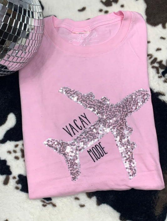 Pink Vacay Mode Short Sleeve