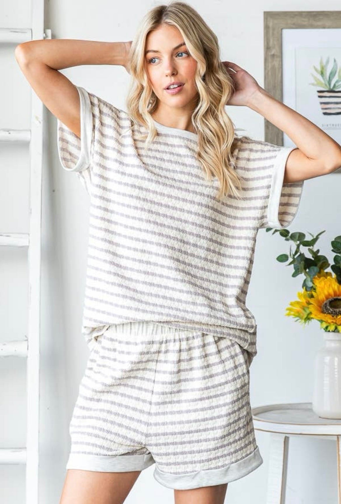 HEIMISH Jacquard Striped Shorts