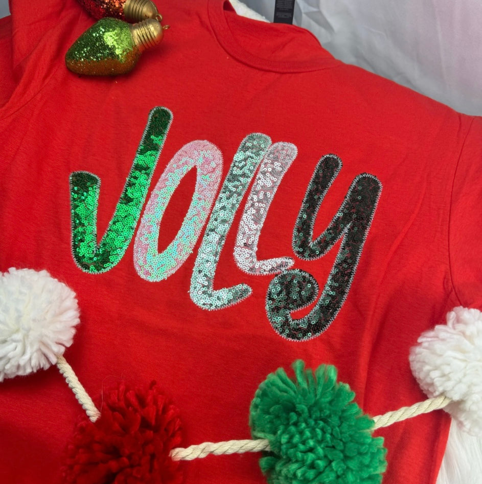 Red Jolly Modge Podge Short Sleeve