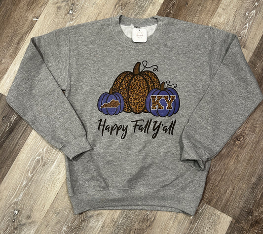 Kentucky Happy Fall Y’all Sweatshirt - Grace Ann Faith Boutique - Official Online Boutique 